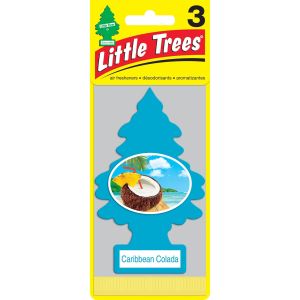 Little Trees Auto Air Freshener, Hanging Card, Caribbean Colada Fragrance 3-Pack"