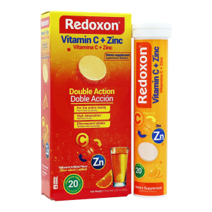 Redoxon Vitamin C & Zinc Effervescent Tablets to Help Strengthen Immune System, Unisex,  20 Count"