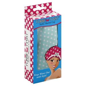 Turbie Twist Stylin' Shower Cap Pink Polka Dot