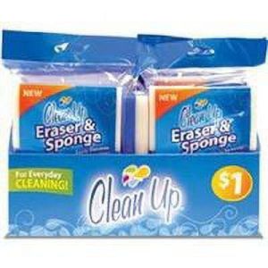 CleanTouch 8874 Eraser Sponge, 5 in L x 3 in W, 1/4 in T per 28 EA"