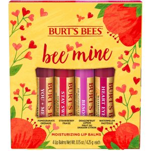 Burt's Bees Bee Mine Lip Balm Gift Set, 4 Personalized Lip Balms"