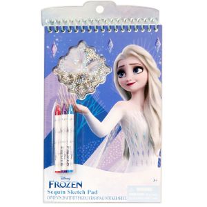 Disney Frozen Sequin Sketch Pad with 20 Activity Pages, for Girls Ages 3+"