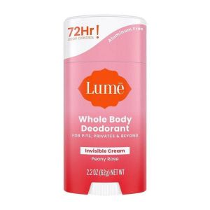 Lume Whole Body Deodorant Invisible Cream Stick Peony Rose