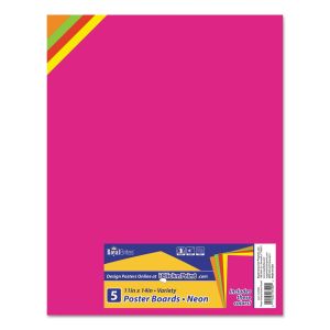 Royal Brites Premium Coated Poster Board 11 x 14 Assorted 5/Pack 23500