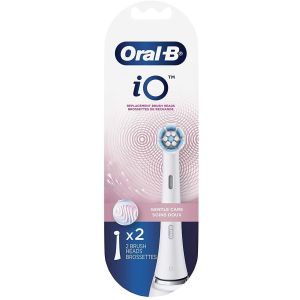 Oral-B iO Gentle Care Replacement Brush Heads, White, 2 Count"