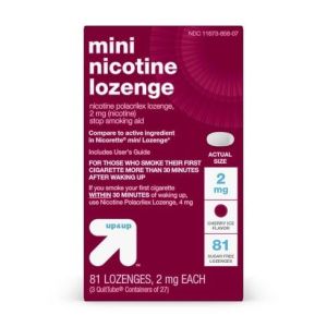 Nicotine 2mg Mini Lozenge - Cherry Ice - 81ct - up & up