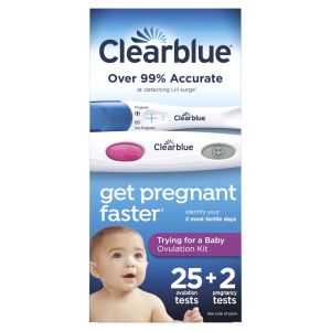 Clearblue Trying for a Baby Ovulation Kit, 25 Ovulation Tests and 2 Rapid Detection Pregnancy Tests, 27ct"