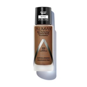 Almay Skin Perfecting Comfort Matte Liquid Foundation, 250 Cool Cappuccino, 1 fl oz"