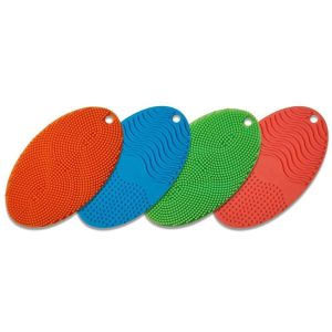 Spark Innovators Dish Egg Silicone Sponge, Red/Blue"