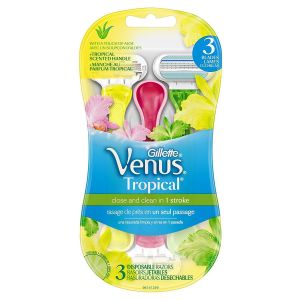 Gillette Venus Tropical Women's Disposable Razor, 3 Count"