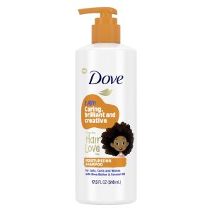 Dove Hair Love Moisturizing Kids Daily Shampoo with Shea Butter and Coconut Oil, 17.5 fl oz"