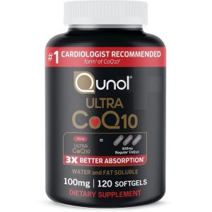 Qunol CoQ10 100mg Softgels, Ultra CoQ10 100mg, 3x Better Absorption, Antioxidant for Heart Health & Energy Production, Coenzyme Q10 Vitamins and Supplements, 4 Month Supply, 120 Count"