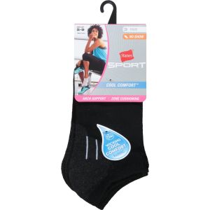 Hanes Sport Women's Cool Comfort No Show Socks Sz 5-9 3pack Brand New w Tags