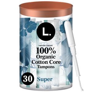 L. Organic Cotton Tampons - Super Absorbency, 30 Ct"