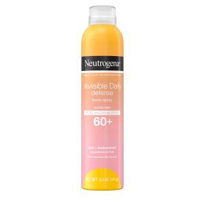 Neutrogena Invisible Daily Defense Travel Sunscreen Spray, SPF 60, 5 fl oz"