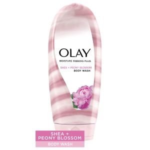 Olay Moisture Ribbons Plus Shea and Peony Blossom Women's Body Wash,  All Skin Types,18 fl oz"