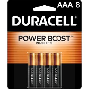 Duracell Coppertop AAA Battery with POWER BOOST™, 8 Pack Long-Lasting Batteries"