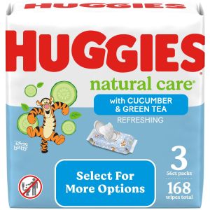 Huggies Natural Care Refreshing Baby Wipes, Scented, 3 Pack, 168 Total Ct (Select for More Options)"