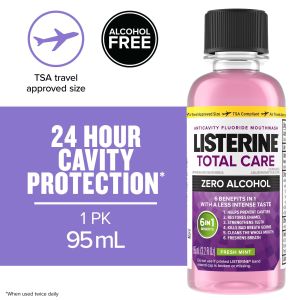 Listerine Total Care Zero Alcohol-Free Mouthwash, Fresh Mint, 95 mL"