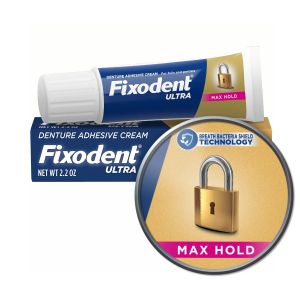 Fixodent Ultra Max Hold Secure Denture Adhesive, 2.2 oz"