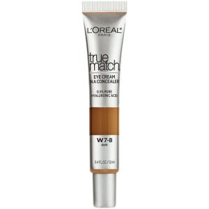 L'Oreal Paris True Match Pure Hyaluronic Acid Eye Concealer, W7-8 Dark, 0.4 fl oz"