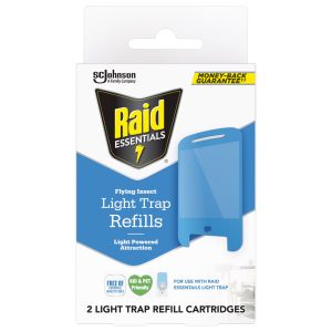 Raid Essentials Flying Insect Light Trap Refills, Flying Insect Light Attraction, 2 Count"