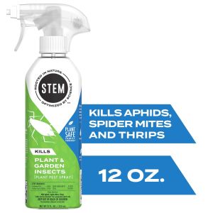 STEM Plant Pest Spray, Kills Plant & Garden Insects: water based, plant-based active ingredient bug spray, botanical insecticide for indoor and outdoor use; 12 oz, 1 pc"