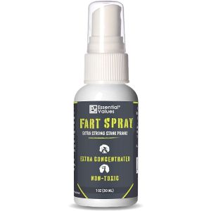 Essential Values Prank Spray, Extra Strong and  Non-Toxic Fart Spray - Perfect Gag Gift (1 fl oz)"