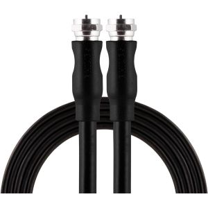 Philips RG6 Dual Shield Coaxial Cable, 25 ft. Ideal for TV Antenna DVR VCR Satellite Cable, F-Type Connectors, 3Ghz Digital, Black, SWV2155H/37"