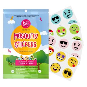 NATPAT BuzzPatch Mosquito Patch Stickers for Kids (24 Pack) - Plant Based Ingredients, Non-Toxic, for Toddlers, Kids"