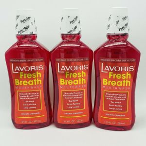 3x Cinnamon Original Lavoris Fresh Breath Mouthwash  - 3 Pack of 16.9 oz Bottles