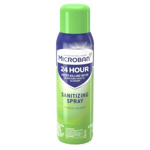 Microban 24 Hour Disinfectant Sanitizing Spray, Fresh Scent, 1 Can, 15 oz"