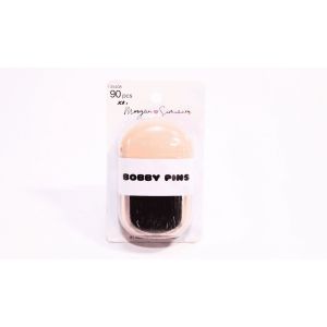 SCUNCI xo MORGAN SIMIANER Black Bobby Pins 90 Count with Flip Peach Case