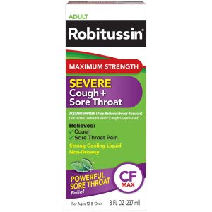 Robitussin Adult Max Strength Severe Cough and Cold Medicine Syrup, 8 Fl Oz"