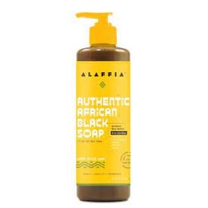 Alaffia Authentic African Black Soap All-In-One, Hemp Olive Leaf 16 fl oz"