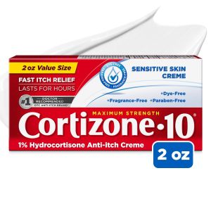 Cortizone-10 Maximum Strength 1% Hydrocortisone Sensitive Skin Anti-Itch Cream 2oz