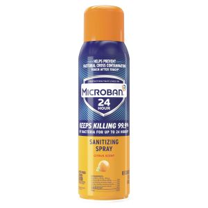 Microban 24 Hour Disinfectant Sanitizing Spray, Citrus Scent, 15 oz"