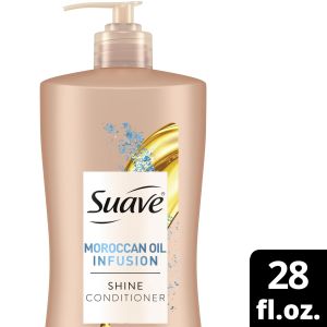 Suave Professionals Moroccan Oil Infusion Conditioner with Pump, Shine Enhancing, 28 fl oz"