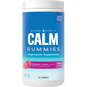 Natural Vitality Calm, Magnesium Citrate Gummies, Raspberry-Lemon, 120 Count"