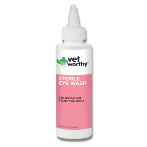 Vet Worthy Eye Wash for Dogs - Gentle Eye Cleansing Solution for Dogs to Prevent Tear Stain and Eye Irritation - Dog Eye Cleaner for Tear Stain, Dirt, and Eye Discharge - 4oz"