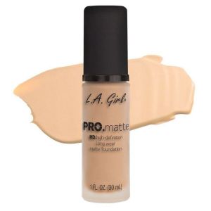 L.A. Girl Cosmetics LA Pro Matte HD. High Definition Long Wear Matte Foundation, GLM671 Ivory, 1 Ounce"