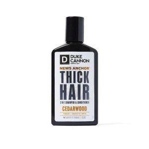 DUKE CANNON SUPPLY CO CEDARHAIR 10OZ NEWS ANCHOR 2-IN-1 HAIR WASH - CEDARWOOD