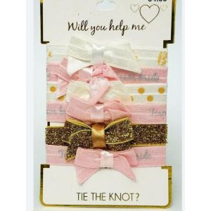 Will You Help Me Tie The Knot Bride Wedding Shower Bridal Hair Ties Bows 6 Each