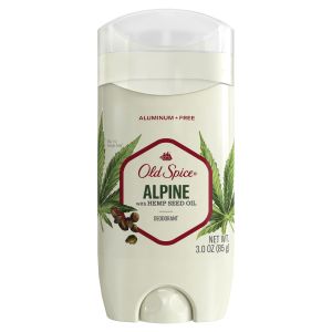 Old Spice Men's Deodorant Alpine with Hemp Oil, Aluminum-Free, 3 oz"