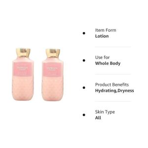 Bath and Body Works Super Smooth Body Lotion Set For Women 8 Oz -2 Pack  Bubble Bath & Body Lotion (Champagne Toast)