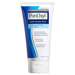 PanOxyl Acne Creamy Wash Daily Control, Face & Body, 4% Benzoyl Peroxide, All Skin Types, 6 oz"