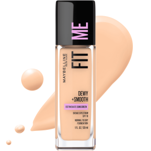 Maybelline Fit Me Dewy and Smooth Liquid Foundation, SPF 18, 120 Classic Ivory, 1 fl oz"