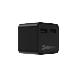 Griffin PowerBlock Dual Universal - Power adapter - 12 Watt - 2 output connectors (USB) - black