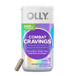 OLLY Combat Cravings Capsules, Metabolism Support Supplement, Chromium, Green Tea, 30 Ct"