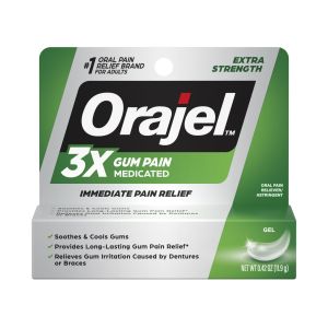 Orajel 3X Medicated Gum Pain Gel, Immediate Pain Relief, 0.42 oz"